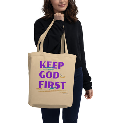 Keep God First Eco Tote Bag